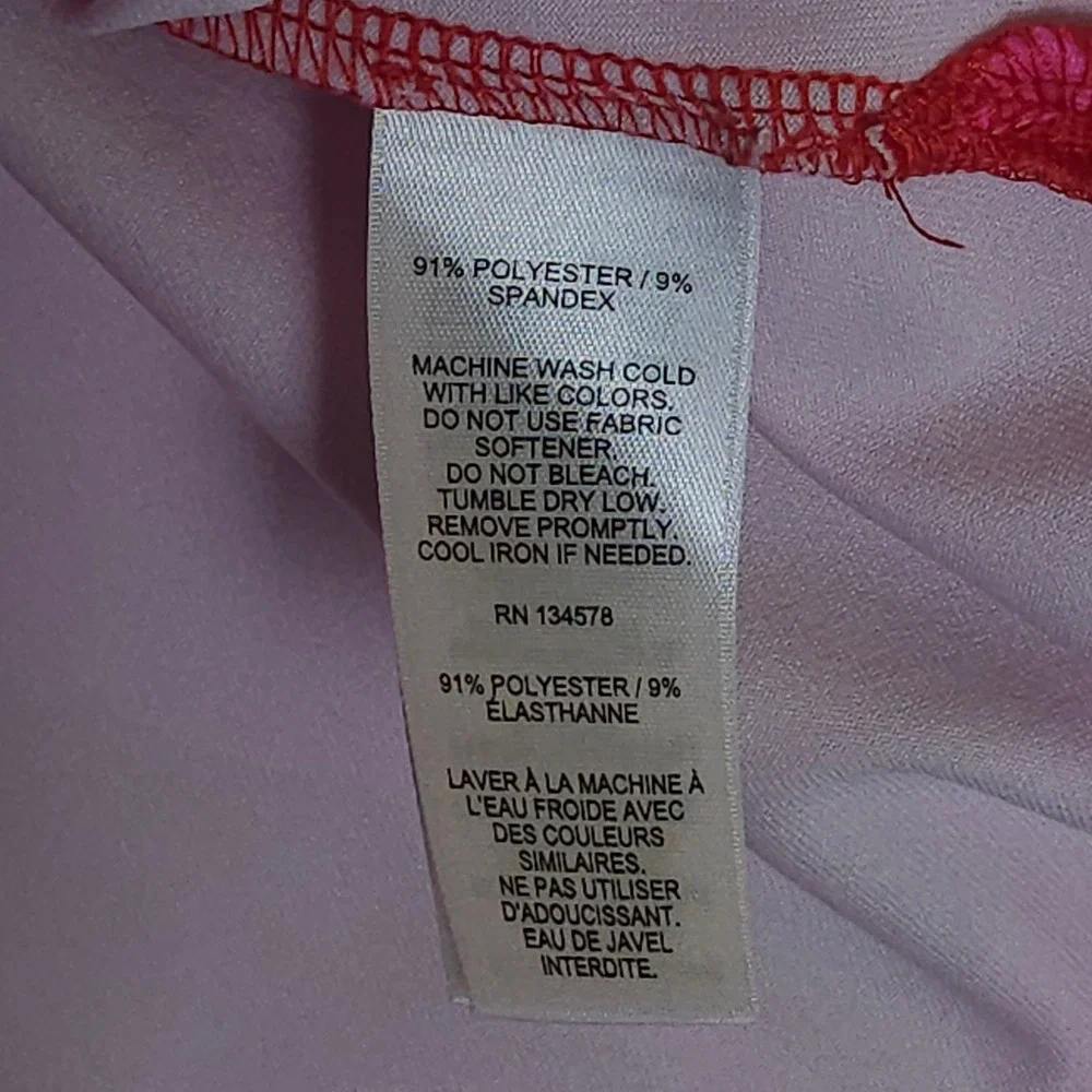 Vineyard Vines Rash Guard Swim Shirt Womens Small Pink Red‎ Floral Boatneck Sun